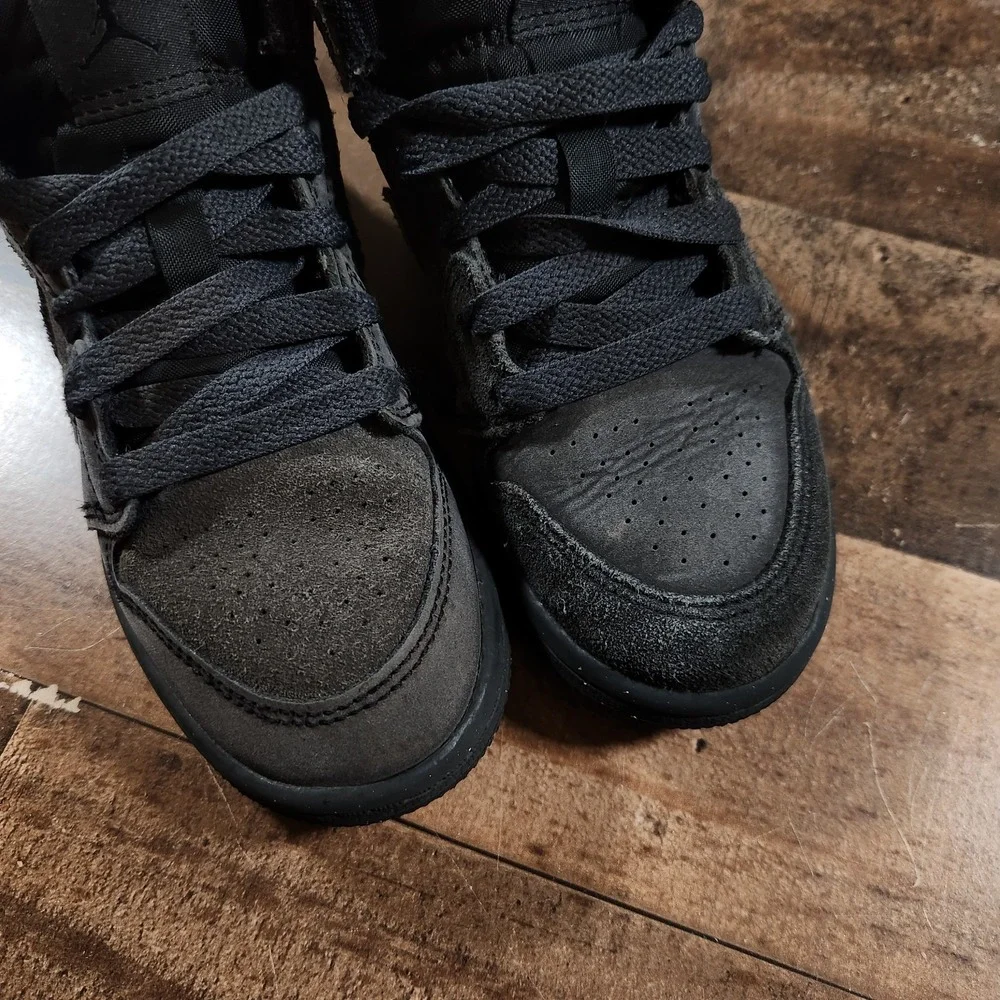 Air Jordan 1 Toddler 11C Black Mid SE Craft TD Dark Smoke Red FQ7754-001